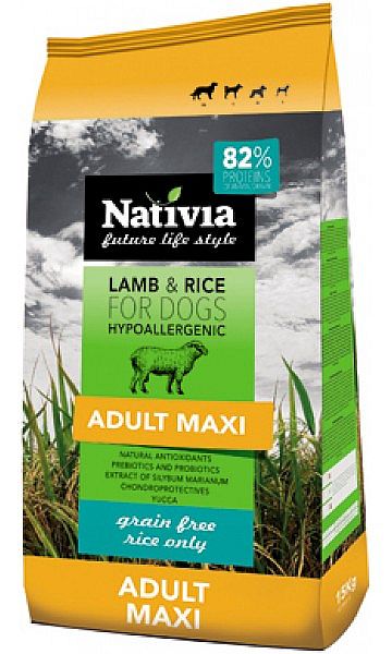 Nativia Adult MAXI Lamb&Rice 15 kg jehně a rýže