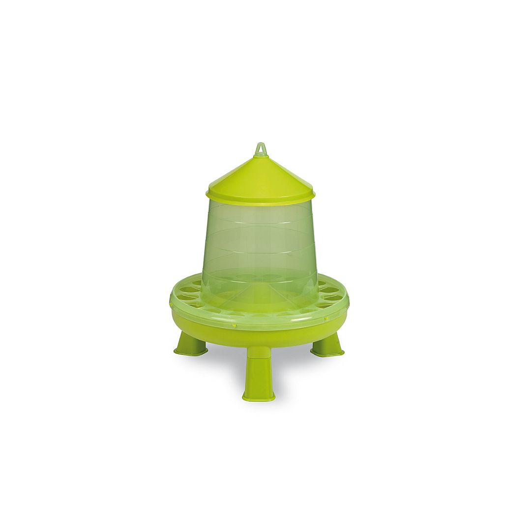 Gaun Krmítko pro drůbež 4 kg 330x375mm plastové citrónově zelené s nohama / PLASTIC POULTRY FEEDER WITH LEGS GREEN LEMON 4KG 11152