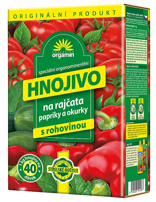 Orgamin Rajče 1kg organo-minerální hnojivo s rohovinou