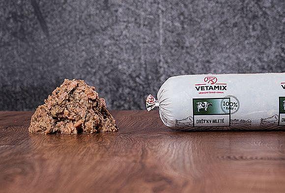 Vetamix Dršťky mleté zelené syrové 1 kg mražené maso