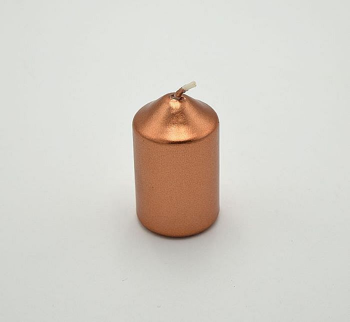 Svíčka adventní 4x6cm /4ks/ metal bronz