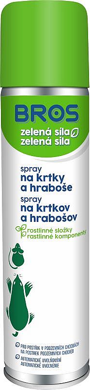 Bros Zelená síla sprej pro odpuzování krtků a hrabošů 400ml s účinkem nejméně 2 týdny