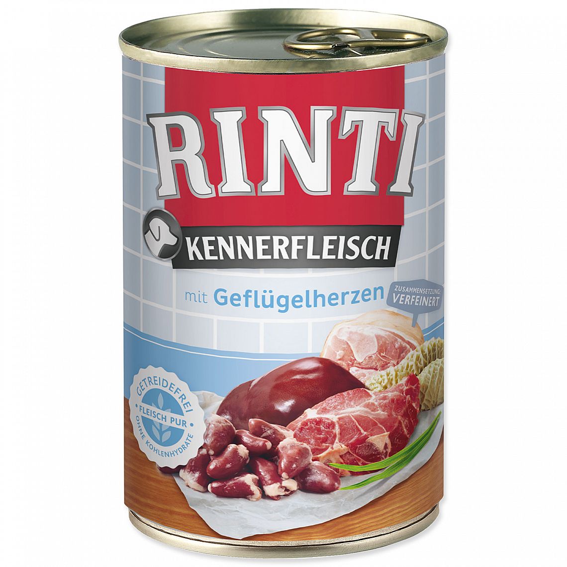 Konzerva Rinti Kennerfleisch 800g srdíčka dr.394-91077