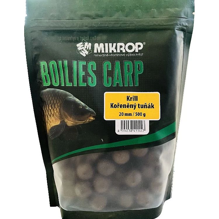 Mikrop Boilies Carp Krill - kořeněný tuňák 500g