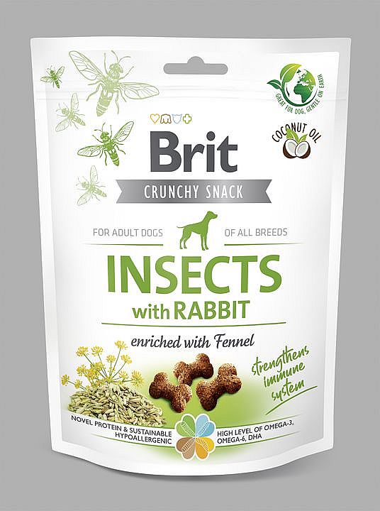 Brit Care Dog Crunchy Cracker Insect With Rabbit enriched with Fennel 200g