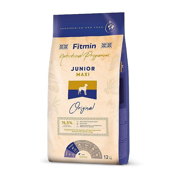 Fitmin Dog Maxi Junior 12kg kompletní krmivo pro psy