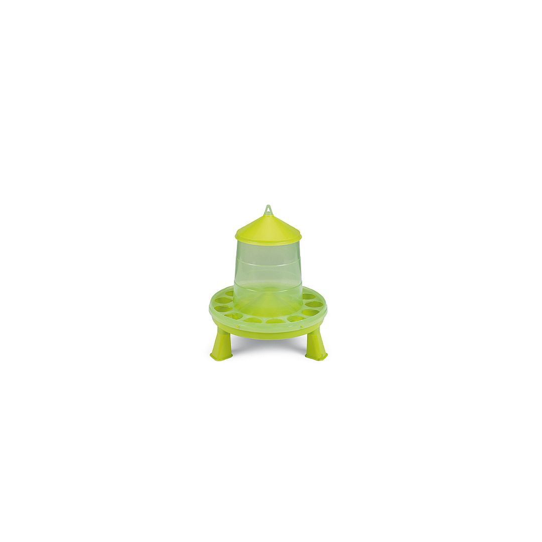 Gaun Krmítko pro drůbež 2 kg 255x293mm plastové citronově zelené s nohama / PLASTIC POULTRY FEEDER WITH LEGS GREEN LEMON 2KG 11148