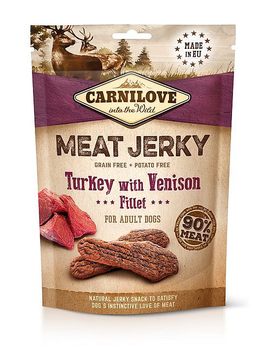 Carnilove Jerky 100g Turkey with Venison Fillet