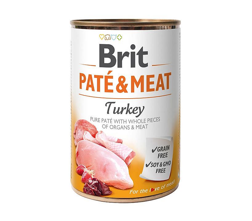 Konzerva Brit 400g Turkey Paté & Meat