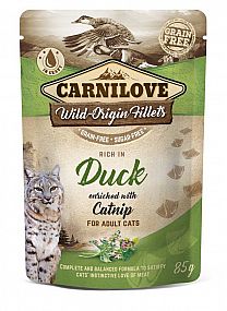 Kapsa Carnilove Cat 85g rich in Duck enriched with Catnip (CZ)