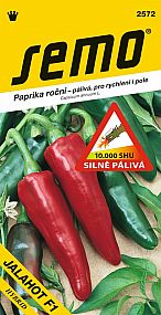 Paprika chili JALAHOT F1 silně pálivá, SHU 10 000, pro rychlení i pole, typ JALAPEŇO, červená