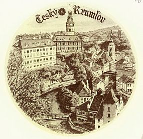 Obtisk Český Krumlov černotisk 125mm