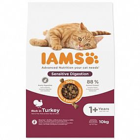 Iams Cat Adult Sensitive Digestion Turkey ROZVAŽOVÁNO z balení 10kg