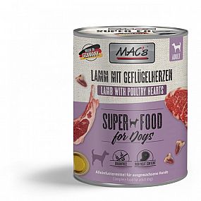 Konzerva MAC´s Dog Lamm & Geflugelherzen mit Reis 800g jehně, drůbeží srdíčka a rýže