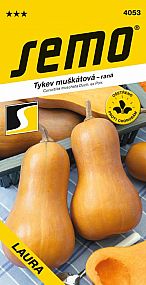 Tykev muškátová LAURA typ BUTTERNUT, máslově ořechová chuť, pro konzervaci i vaření, 1-1,5kg