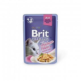 Kapsa Brit Premium Cat Delicate Fillets 85g in Jelly with Chicken