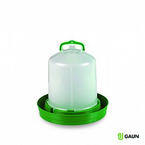 Gaun Napaječka PREMIUM 8 l 322x300mm plastová bílá se zelenou miskou se zátkou / PREMIUM DRINKER WITH PLUG GREEN 8 L 11061