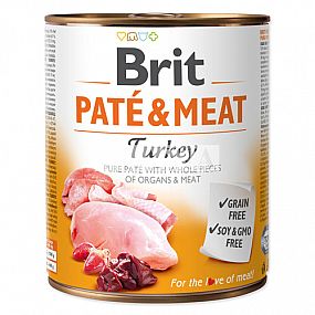 Konzerva Brit 800g Turkey Paté & Meat