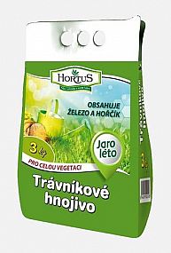 Trávníkové hnojivo 3kg NPK 15-5-5 Hortus