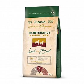 Fitmin Dog Medium Maxi Maintenance Lamb&Beef 12kg kompletní krmivo pro psy