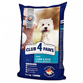 Club4Paws Dog Premium Adult Small Breeds 14kg Lamb and Rice