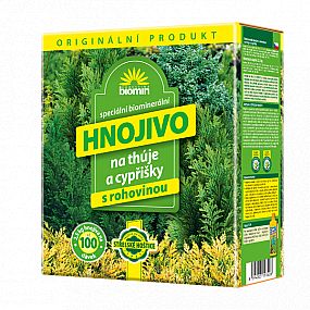 Orgamin Thuje a cypřišky 2,5kg organo-minerální hnojivo s rohovinou