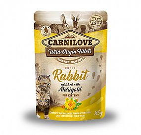Kapsa Carnilove for Kittens 85g rich in Rabbit enriched with Marigold (GB,DE,SV,FI,NO,FR,NL,RU,UA)