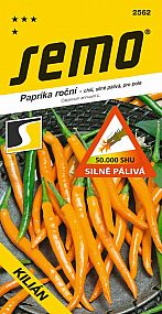 Paprika chili KILIÁN silně pálivá, SHU 50000, pro rychlení i pole, chilli, žlutá