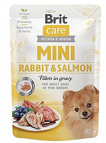 Kapsa Brit Care Mini with Rabbit & Salmon Fillets in Gravy 85g