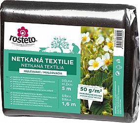 Textilie netkaná černá 1,6x5m Rosteto 50g/m2