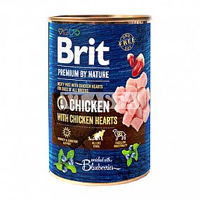 Konzerva Brit Premium 400g Chicken With Hearts