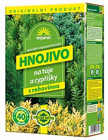 Orgamin Thuje a cypřišky 1kg organo-minerální hnojivo s rohovinou