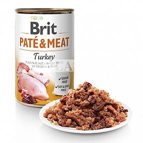 Konzerva Brit 400g Turkey Paté & Meat
