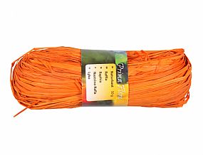 Provaz lýko-Raffia 50g oranžová