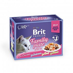Kapsa Brit Premium Cat Delicate Fillets 12x85g Family Plate
