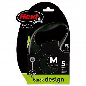 Vodítko Flexi Black Design M lanko o délce 5m pro psa o hmotnosti do 20kg zelené