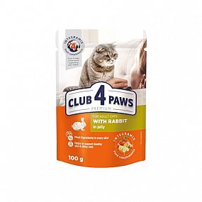Kapsa Club4Paws CAT 100g with Rabbit in Jelly