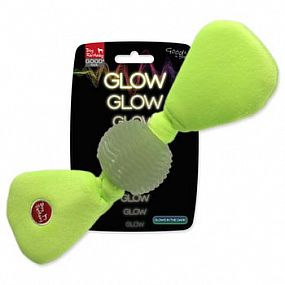 Hračka Dog Fantasy Glow míč bílý 25cm s TPR svítící ve tmě