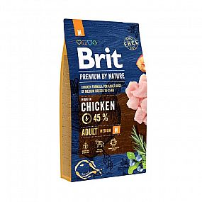 Brit Premium by Nature Adult M 15kg (10-25kg)