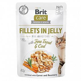 Kapsa Brit Care Cat Fillets in Jelly 85g with Trout & Cod