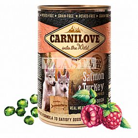 Konzerva Carnilove Can for Puppies 400g Wild Meat Salmon & Turkey