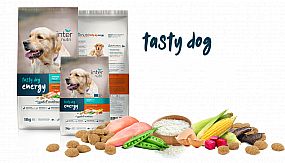 Internutri Tasty Dog Energy Chicken, Rice & Vegetables 18kg obsahuje 72% proteinů živočišného původu