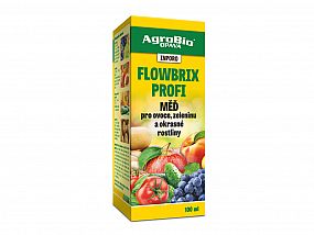 Agrobio Inporo Flowbrix Profi 100ml tekuté měďnaté hnojivo omezující výskyt houbových chorob u brambor, okurek, papriky, broskvoně, jádrovin, jahodníku