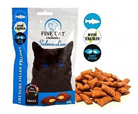 Fine Cat Exclusive plněné polštářky pro kočky losos 60g 16.154