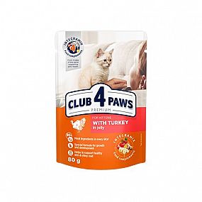 Kapsa Club4Paws KITTEN 80g krůta v želé