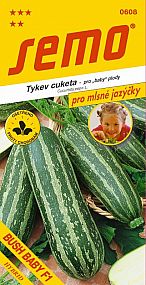 Tykev cuketa BUSH BABY F1 světle zelená s bílými pruhy