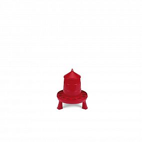 Gaun Krmítko pro drůbež 2 kg 255x293mm plastové červené s nohama a závěsem / PLASTIC POULTRY FEEDER WITH LEGS 2KG 11149