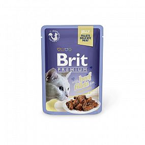 Kapsa Brit Premium Cat Delicate Fillets 85g in Jelly with Beef