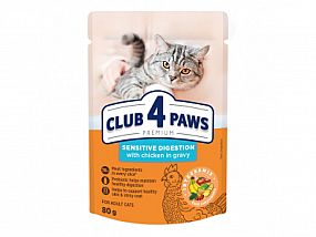 Kapsa Club4Paws CAT 80g Sensitive Digestion for Adult Cats