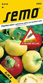Paprika zel. ILIKA /ALMAPAPRIKA/ středně pálivá SHU 2000 pro rychlení i pole, červená jablíčková